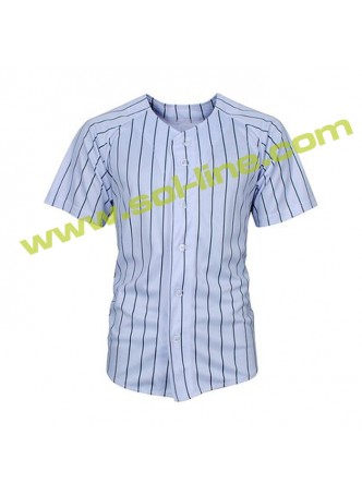 Pro Weight Full Button Down Pinstripe Baseball Jerseys